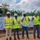 The project technicians here in this picture are giving the thumbs up to this solar project:<br />However the Central Government intends to shore up its contributions by charging farmers some money.  Ntenjeru town council in Mukono is an urban zone in the eastern countryside of the State Kingdom of Buganda. Such a British grant must not fall in the very corrupt and dirty hands of the Central government.  It is very near the great Lake of Nalubaale. Good enough if the underground water for irrigation is part of the massive water supply of this lake. What one reckons is to start planting deciduous trees of the fruit kind so that tropical forests start to recover in between the arable lands. That is why the soil type must first be studied to find out what sort of flora and fauna is able to grow well and naturally in these regions. That will be an environmentally friendly good job done by the British companies in Buganda other than to do half jobs like it is done in other parts of this country!