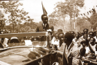 The Kabaka Mutesa of the Kingdom state of Buganda, being greeted by his happy subjects:<br />So then how come these contemporary Democratic Catholics of Buganda are still up to now morning the loss of their famous Benendicto Kiwanuka. This was an African politician who made a dodgy deal of his own with the British Majesty to become the first Prime Minister of a Democratic Uganda! After failing to convince them over the requirements for a national mandate to govern the whole country of Uganda, a new national election was activated where the dodgy protestants of the Nilotic people swept to power by 1962. It was a disaster that was waiting to happen for the Ancient state of Buganda. Who has one got to trust other than to trust ones self? What was so wrong for the  British Empire to find an Ancient independent country of Buganda struggling to exist like any other country of the 17th and 18th century?